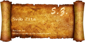 Sváb Zita névjegykártya