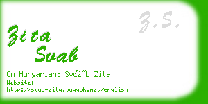 zita svab business card